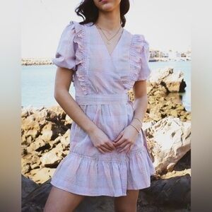 STORIA Checkered Wrap Dress